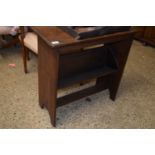 COMBINATION OAK SIDE TABLE AND SHELF, 76 CM WIDE