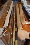MIXED LOT: VARIOUS VINTAGE FISHING RODS