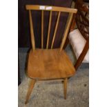 SMALL STICK BACK CHAIR, PROBABLY ERCOL, UNLABELLED