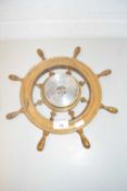 BAROMETER FORMED AS A SHIPS WHEEL