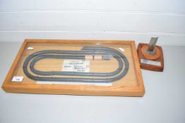 FRAMED POWER UNIT CABLE FROM AVRO VULCAN TOGETHER WITH A TURBINE BLADE FROM JOHN DERRIES DE HAVILAND