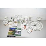 MIXED LOT: PORTMEIRION BOTANIC GARDEN VASES AND TABLE WARES