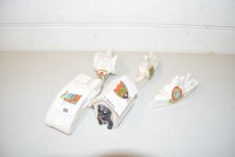 COLLECTION OF VARIOUS CRESTED CHINA WARE