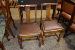 PAIR OF EARLY 20TH CENTURY DINING CHAIRS