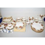 COLLECTION OF VARIOUS ROYAL ALBERT OLD COUNTRY ROSES TEA, COFFEE AND TABLE WARES TOGETHER WITH