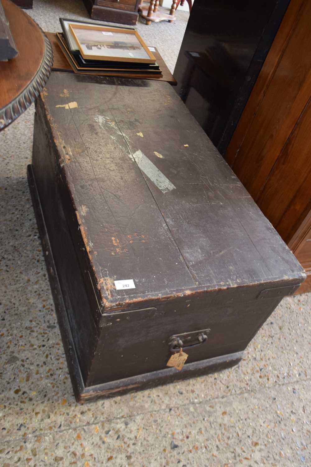 VICTORIAN PINE BLANKET BOX, 95 CM WIDE
