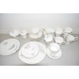 QUANTITY OF ROYAL ALBERT SNOW DROP PATTERN TEA WARES TOGETHER WITH EMPRESS PATTERN TEA WARES