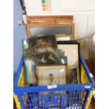 ONE BOX OF VARIOUS PICTURES TO INCLUDE ENGRAVINGS OF LOCAL INTEREST