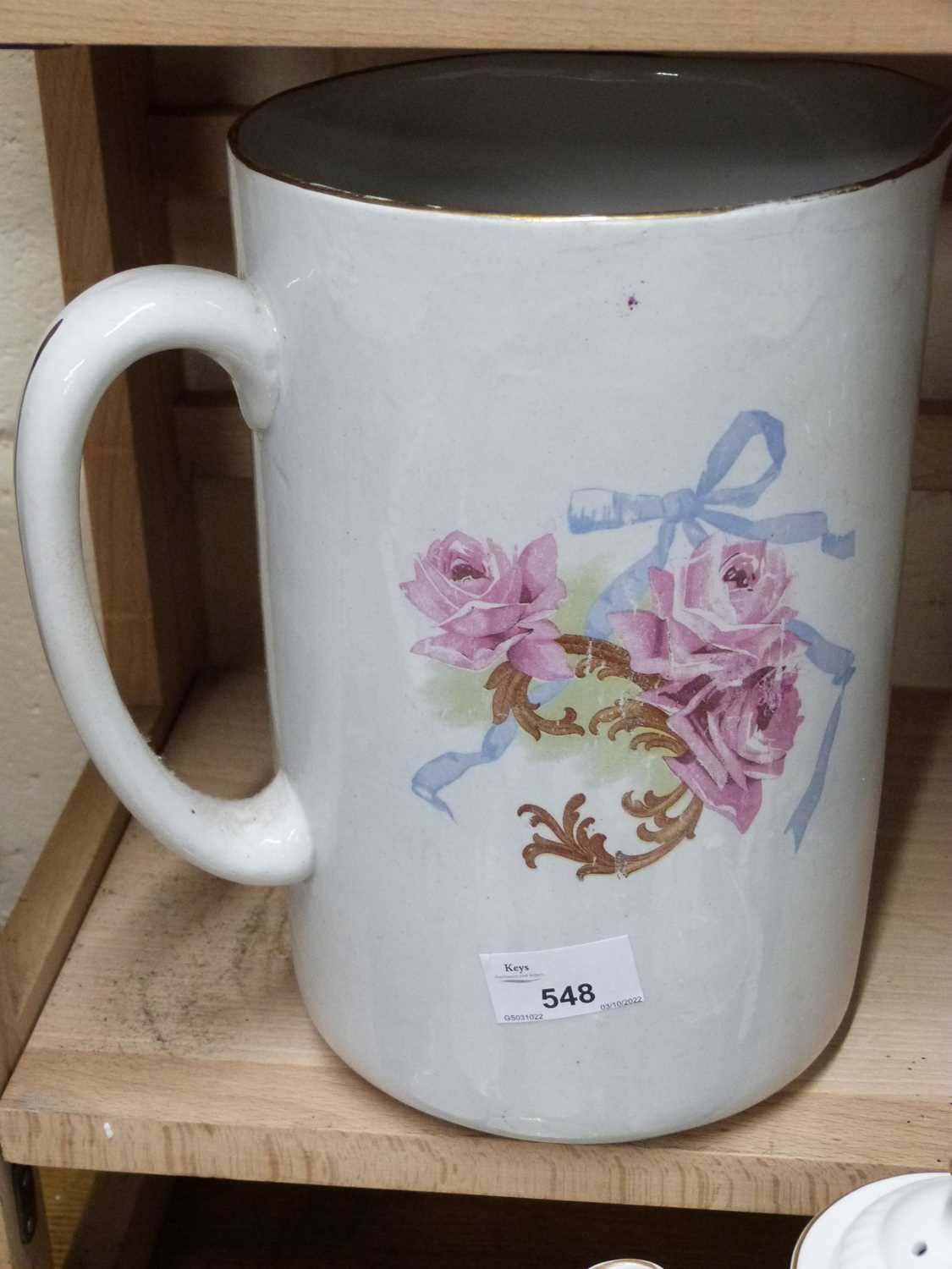 FLORAL DECORATED WASH JUG