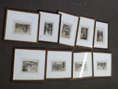 COLLECTION OF VARIOUS SMALL FRAMED ETCHINGS, VIEWS OF NORWICH