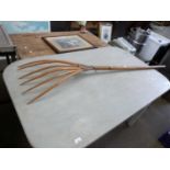 VINTAGE WOODEN HAY FORK