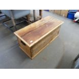 VINTAGE PINE BLANKET BOX, 105 CM WIDE