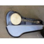 VINTAGE BROADCASTER SMALL BANJO WITH CASE