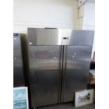 STAINLESS STEEL DOUBLE DOOR REFRIDGERATOR, 148 CM WIDE