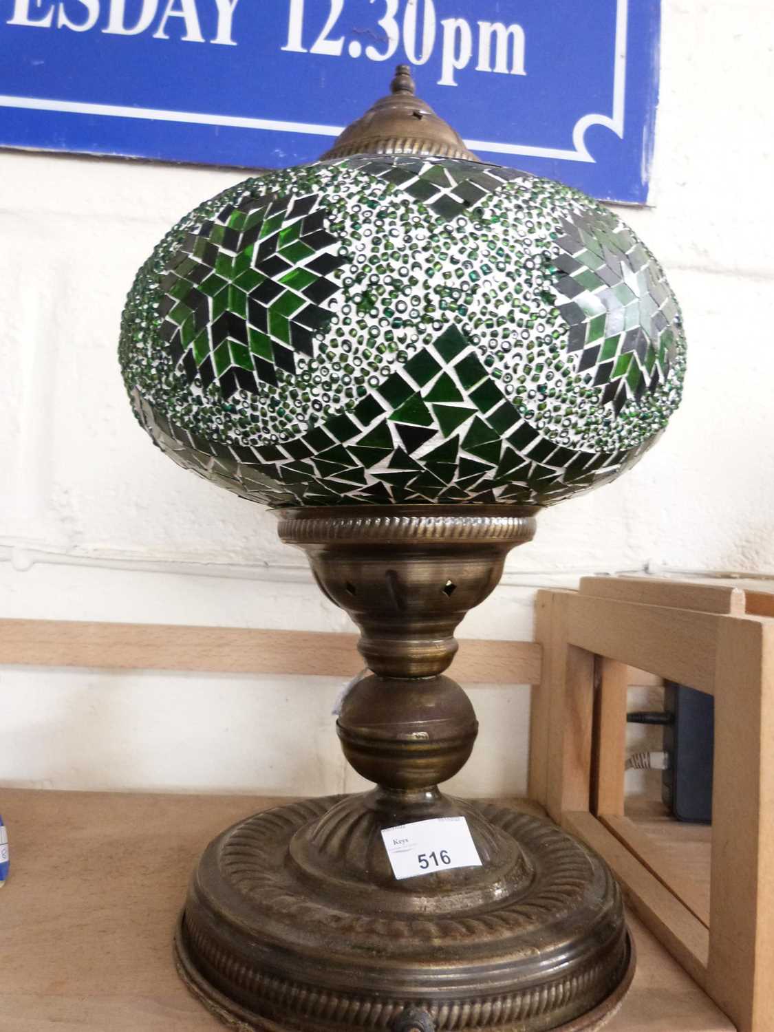 TABLE LAMP WITH GLASS MOSAIC SHADE