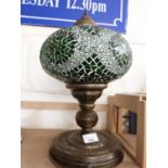 TABLE LAMP WITH GLASS MOSAIC SHADE