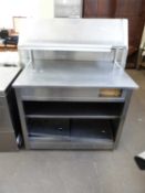 STAINLESS STEEL COMMERCIAL KITCHEN CABINET, 109 CM WIDE