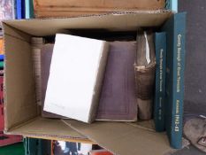 ONE BOX OF MIXED BOOKS TO INCLUDE ROYAL ILLUSTRATED HISTORY OF EASTERN ENGLAND