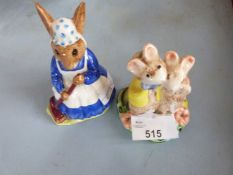 ROYAL DOULTON FIGURE MRS BUNNYKINS AND ONE OTHER (2)