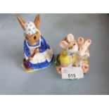 ROYAL DOULTON FIGURE MRS BUNNYKINS AND ONE OTHER (2)