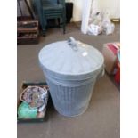 VINTAGE GALVANISED DUSTBIN