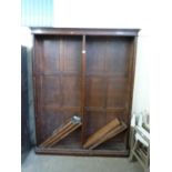VICTORIAN LARGE MAHOGANY OPEN FRONT BOOKCASE CABINET, APPROX 165 CM WIDE