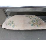 FLORAL DECORATED HEARTH RUG