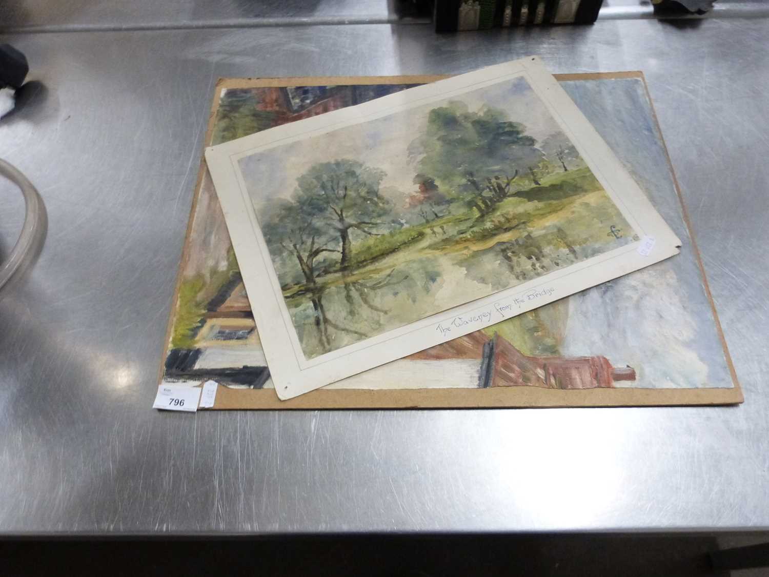 MIXED LOT: ASSORTED PICTURES TO INCLUDE WATERCOLOUR AND OIL STUDIES, ENGRAVINGS OF ROYAL MAIL - Image 5 of 6