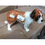 POTTERY MODEL ST BERNARD DOG