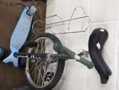 UNI-CYCLE, SCOOTER AND A METAL PLANT STAND (3)