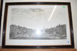 AFTER POLLARD SOUTH EAST VIEW OF THE MARKET PLACE OF GREAT YARMOUTH, FRAMED AND GLAZED