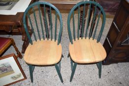 PAIR OF STICK BACK KITCHEN CHAIRS