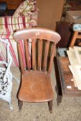 VICTORIAN ELM SEATED ROCKING CHAIR