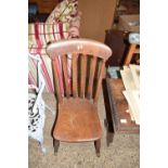 VICTORIAN ELM SEATED ROCKING CHAIR