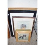 MIXED LOT: VARIOUS LATE 19TH AND 20TH CENTURY PRINTS, NEEDLEWORK PICTURE ETC