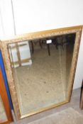 RECTANGULAR BEVELLED WALL MIRROR IN GILT FINISH FRAME