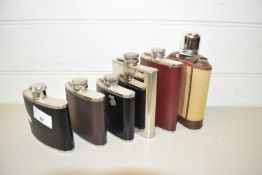 COLLECTION OF VARIOUS MODERN HIP FLASKS