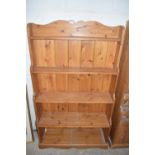 MODERN PINE OPEN FRONT BOOKCASE CABINET