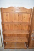MODERN PINE OPEN FRONT BOOKCASE CABINET