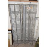 GALVANISED WIRE PIGEON HOLED POSTROOM CABINET WITH DOUBLE DOORS