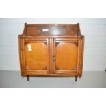 SMALL LATE 19TH CENTURY TWO DOOR WALL CUPBOARD