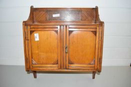 SMALL LATE 19TH CENTURY TWO DOOR WALL CUPBOARD