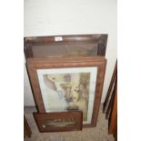 MIXED LOT: FOUR VARIOUS ASSORTED FRAMED PRINTS
