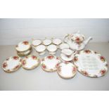 COLLECTION OF ROYAL ALBERT OLD COUNTRY ROSES TEA WARES