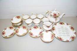 COLLECTION OF ROYAL ALBERT OLD COUNTRY ROSES TEA WARES
