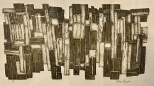 Valerie Thornton (British 1931-1991), Abstract, limited edition etching, numbered 28/50, signed