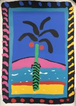 Ruth Adler (British, Contemporary), Two silkscreen prints, titled "Palm" & "Cacti", unframed.