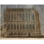 Valerie Thornton Etching Lancing College Chapel