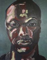 Michel Johnson (British, Contemporary), 'Spirt', Self-portrait of the artist, oil on canvas,