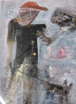 Rosa Sepple RI SWA (British, contemporary), 'Paper Boy', mixed media, 15x11ins, signed, framed and